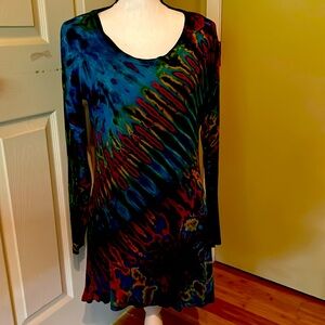 Women’s Medium Tye-dye Long Sleeves Top